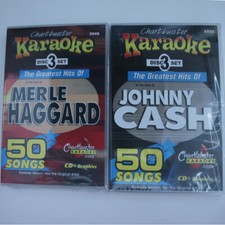 CHARTBUSTER Merle Haggard  Johnny Cash KARAOKE CD G 6 DISC NEW W/ SONG LIST