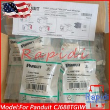 50PCS New in Box Cat6 Network Jack Module Panduit Gigatx CJ688TGIW MiniCom White