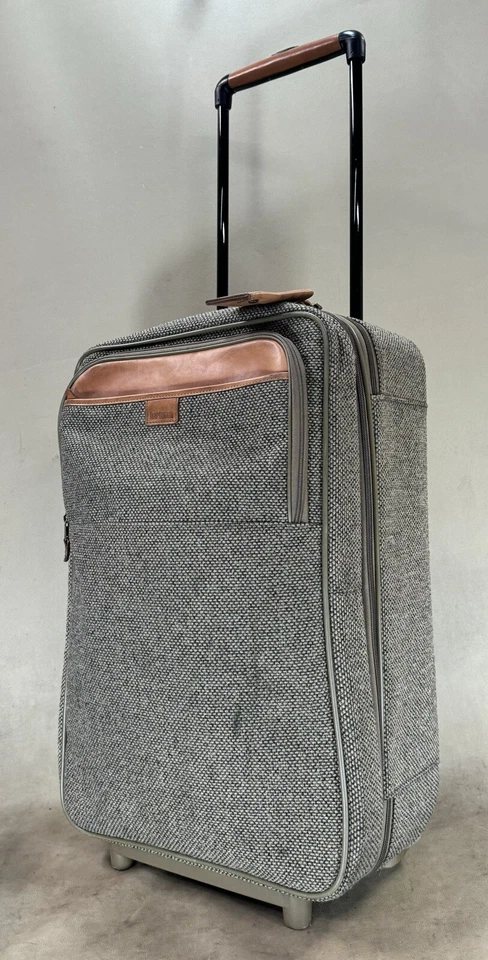 Hartmann Tweed & Belting Leather 22" Upright Wheeled Carry On Exp Suitcase - Image 3 of 4