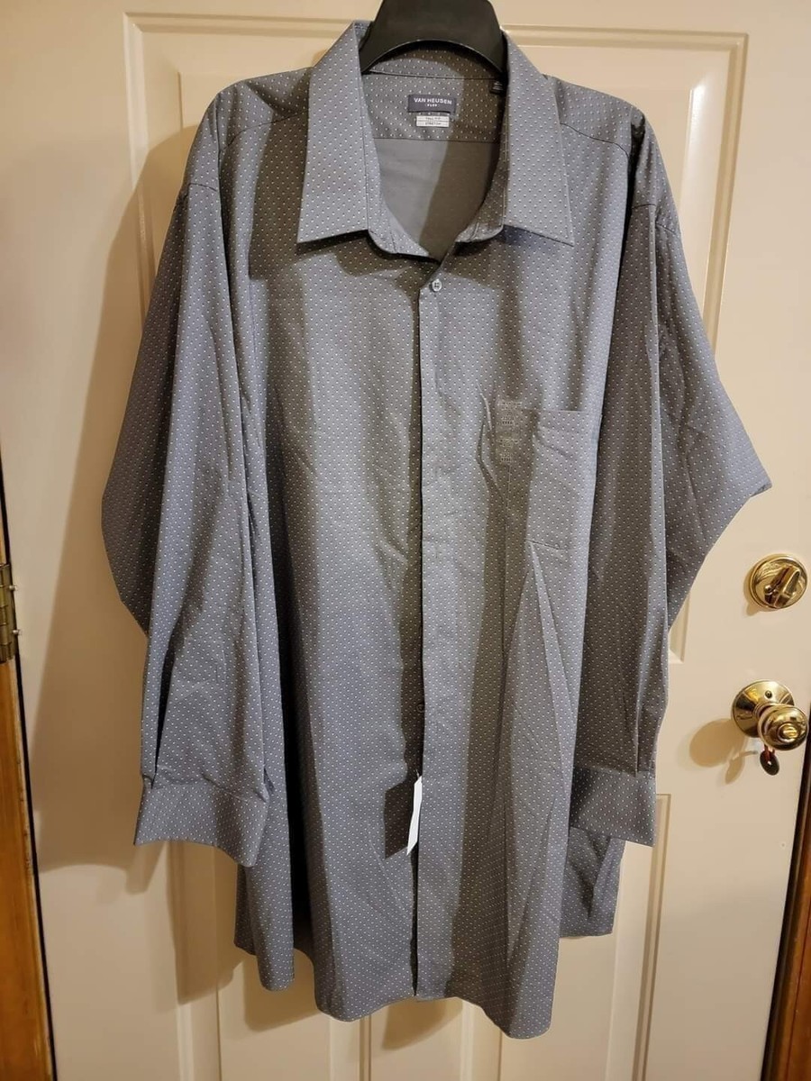 NWT Van Heusen Long-Sleeve Stain Shield Flex Fit 4XL Tall 20-35/36