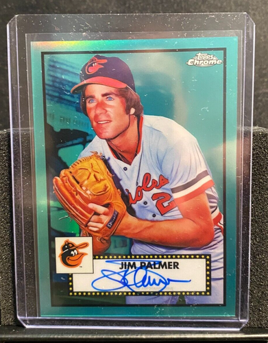 Jim Palmer 2021 Topps Chrome Platinum - Aqua Auto - #70/150 - Orioles