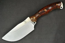 Busse Custom War Train Handcar .16" Satin INFI, Micarta G-rexed Snakewood Handle