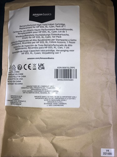 10x HP 935XL Cyan Inkjet Cartridge High-Yield, Non-OEM Replacement Amazon Basics - Picture 6 of 6