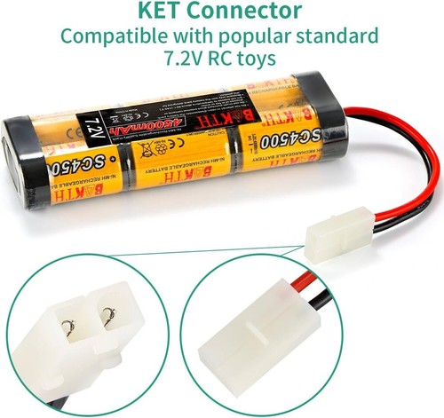 RC Akku NiMH 7.2V 4500mAh, RC Modellbau, Flugzeug, Autos, Tamiya, Traxxas - Bild 4 von 9