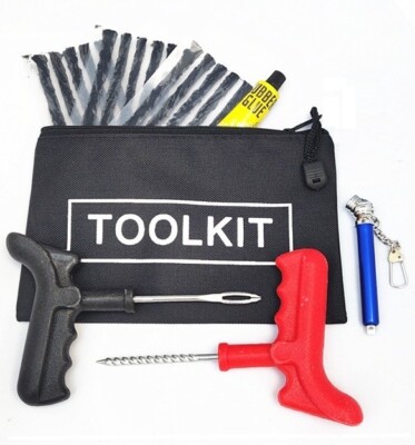 Emergency Car Van Motorcycle Tyre Tire Puncture Repair Kit Tool 15 Strips  Australia