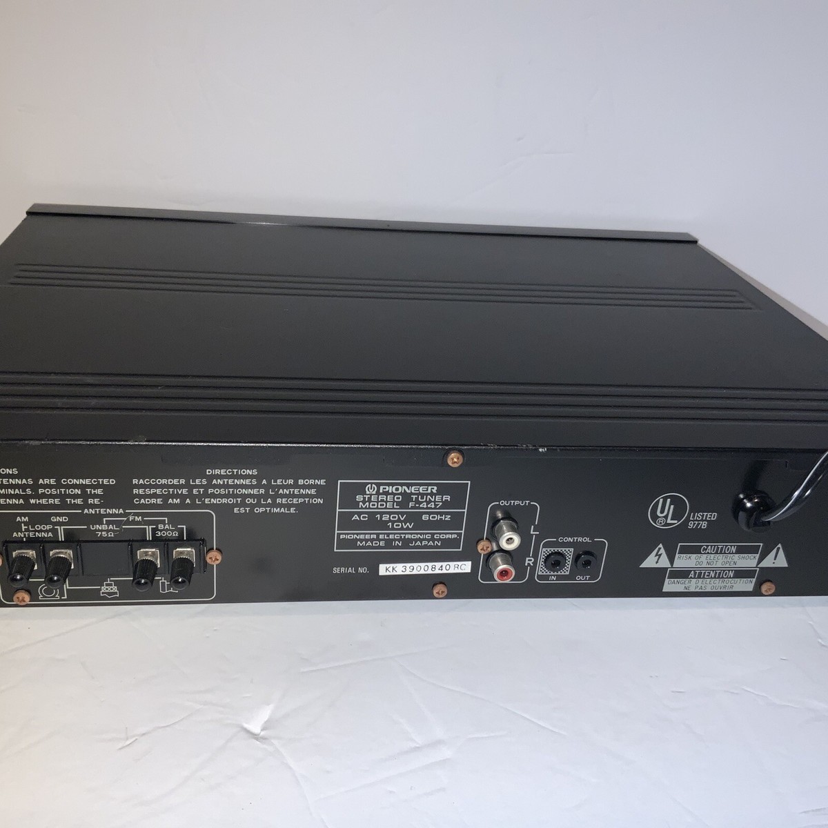 Pioneer FM-AM F-447 Digital Synthesizer Tuner Made In Japan