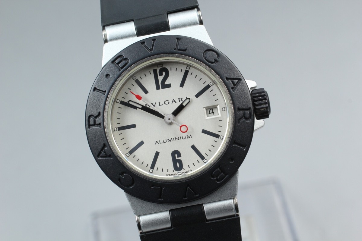 Near MINT] Bvlgari Aluminium AL29TA Date Cream Dial Qz  display picture 1