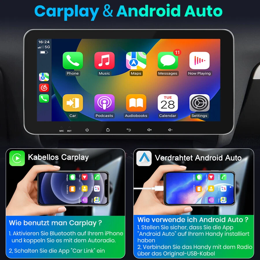 10.33'' Android Autoradio Für VW Passat B7 2010-2015 GPS Nav DSP Wifi BT SWC 4G - Bild 4 von 4