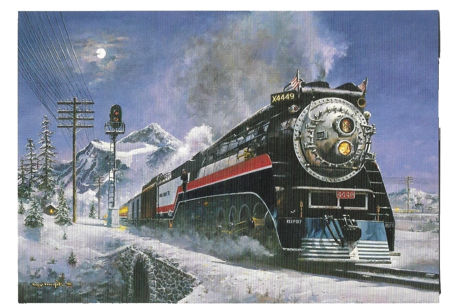 Los trenes de Navidad Tarjetas de Felicitación Felicitación