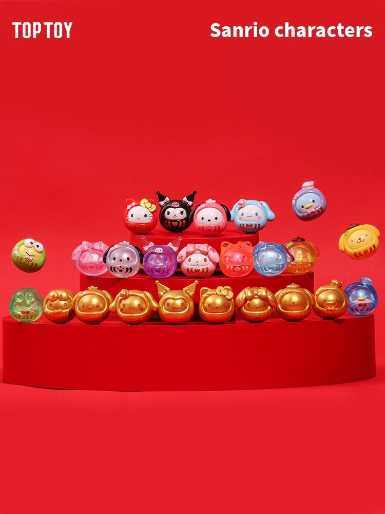 Toptoy Sanrio Cinnamon Kuromi 5 pcs Blind Box Dharma Lucky Cat