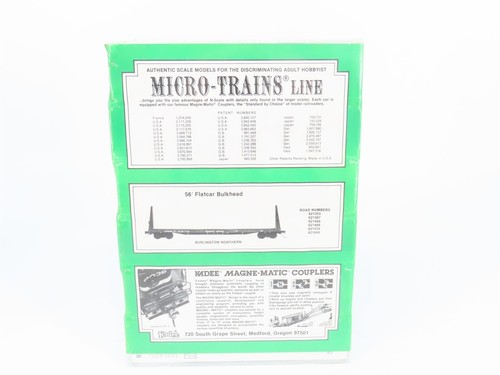 N Kadee Micro-Trains 54012 BN Burlington Northern 56' Flatcar 6 pack Sealed - Picture 15 of 18