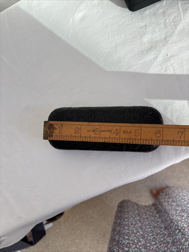Christian Lacroix Black Embossed Hard Glasses Lunettes Case New! - Picture 5 of 6