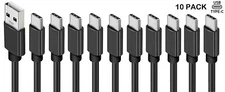 10x3Ft Type C USB C Cable Fast Charging Quick Charger Cord for Samsung S10 S8 