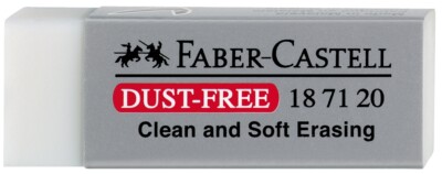 Faber-Castell Kunststoff-Radierer DUST-FREE weiß, 187120