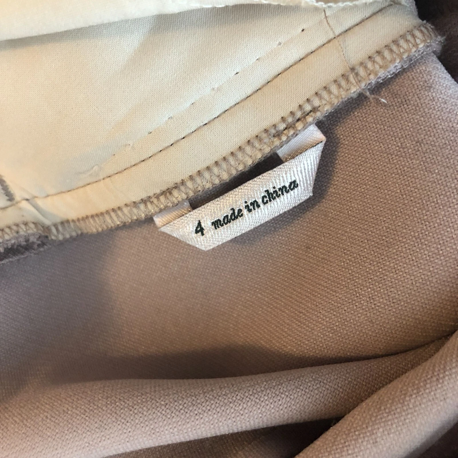 Pantalone donna Kate Spade gamba larga vita alta beige 4