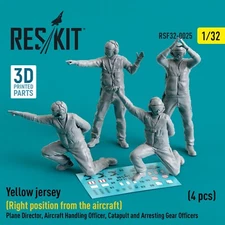 Yellow jersey Right position from the aircraft 4pcs Scale 1:32 ResKit RSF32-0025
