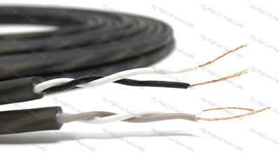 100 Foot DIY Sky High Car Audio Twisted 2-Channel Twisted RCA Wire (Wire Only)