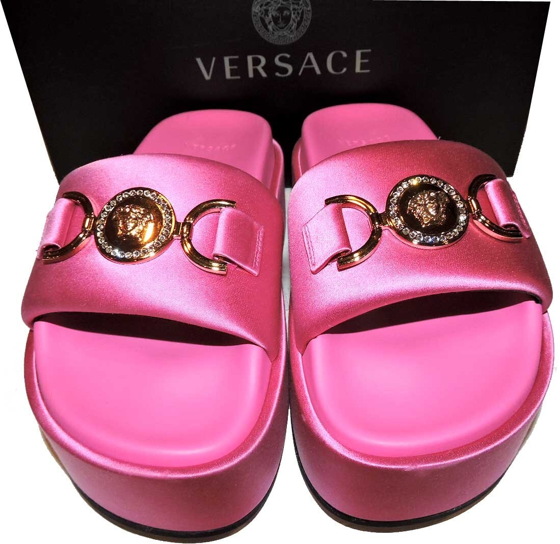 新品 VERSACE メドゥーサ スライド ベルト ピンク 80/32 【公式通販】