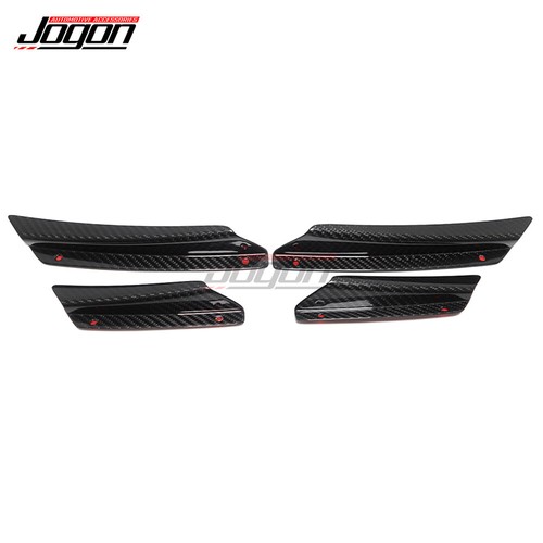 Carbon Side Front Bumper Spoiler Cover For Corvette C8 Z51 Z06 2020-2023 2024 - Foto 7 di 9