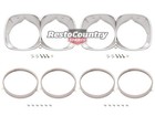 <!--F#f_0-->Holden Twin Headlight Rim Kit Inner + Outer L + R ANODISED HQ Premier LS Monaro<!--F/-->