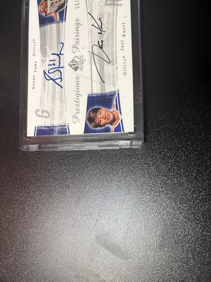 Jari Kurri/Grant Fuhr Prestigious Pairings 16/50 Autographed Card PP-FK - Image 2 of 4