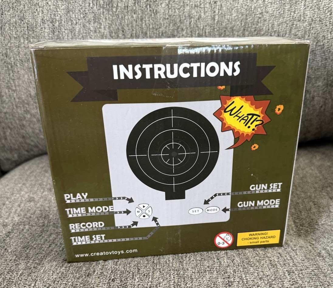 Creatov Gun Alarm Clock Black New in Box