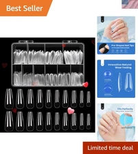 Beetles Long Coffin Acrylic Nails Set - 500Pcs for Beautiful at-Home Manicures