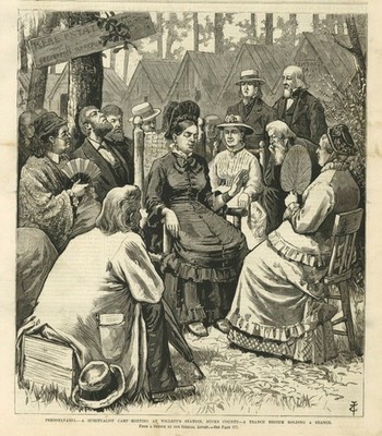 SPIRITUALISTIC CAMP MEETING WILLETT'S STATION BUCKS COUNTY TRANCE MEDIUM SEANCE