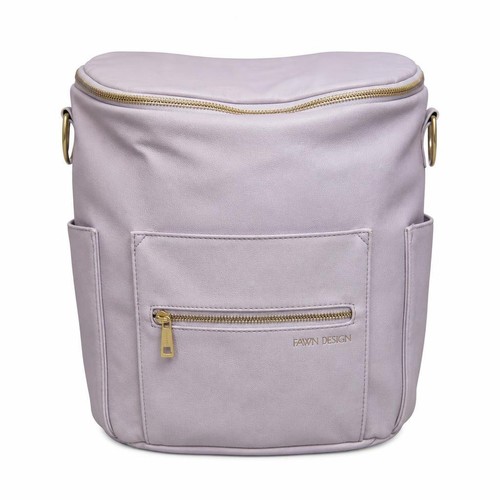 Fawn Design The Original Backpack Purple Faux Vegan Leather Diaper Bag
