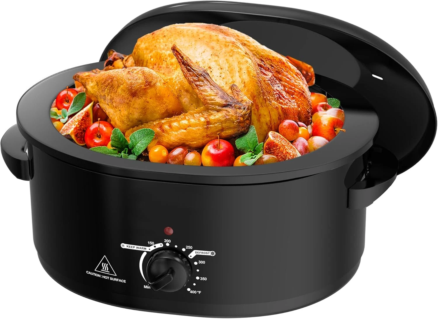 8 Quart Roaster Oven with Self-Basting Lid, Turkey Roasting Pan with Removable R
