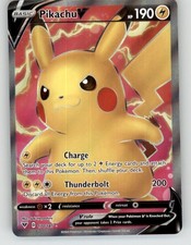 Pokemon Sword & Shield Vivid Voltage Pikachu V Full Art 170/185 HP/Dmg