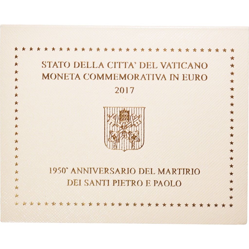 Vatican, 2 Euro, 2017, Martyre des Saints Pierre et Paul, FDC, Bimétallique