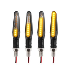 4PCS Motorcycle Turn Signals LED,Ultra-Bright 12 LED Front  Rear Motorcycle ...