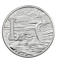 2019 L Loch Ness Monster A-Z 10p Letter Ten Pence Uncirculated Coin 