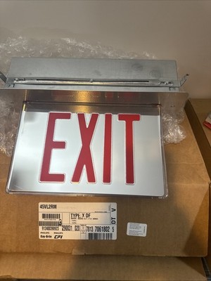 Exit Sign Philips 45VL2RM Mirrored Ceiling Mount 2 Sided Brand New Day-Brite CFI
