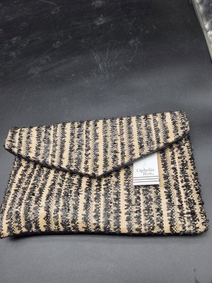 Ophelia Roe Textured Striped Cross Body Clutch With Detachable Shoulder Strap