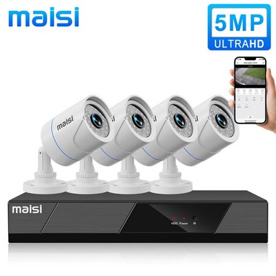 *MAISI 4 CCTV KAMERA 5MP DVR HEIMSICHERHEIT ÜBERWACHUNGSSYSTEM - 1TB FESTPLATTE*