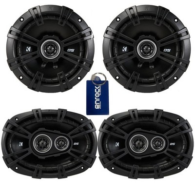 Kicker 6.5'' 240W 2-Way Car Speakers (Pair), 2x 6x9'' 360 Watt Speakers w/Keychain