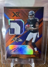 2019 Panini XR - Rookie Swatch Autographs Marquise Brown #RSA-7 Orange /20
