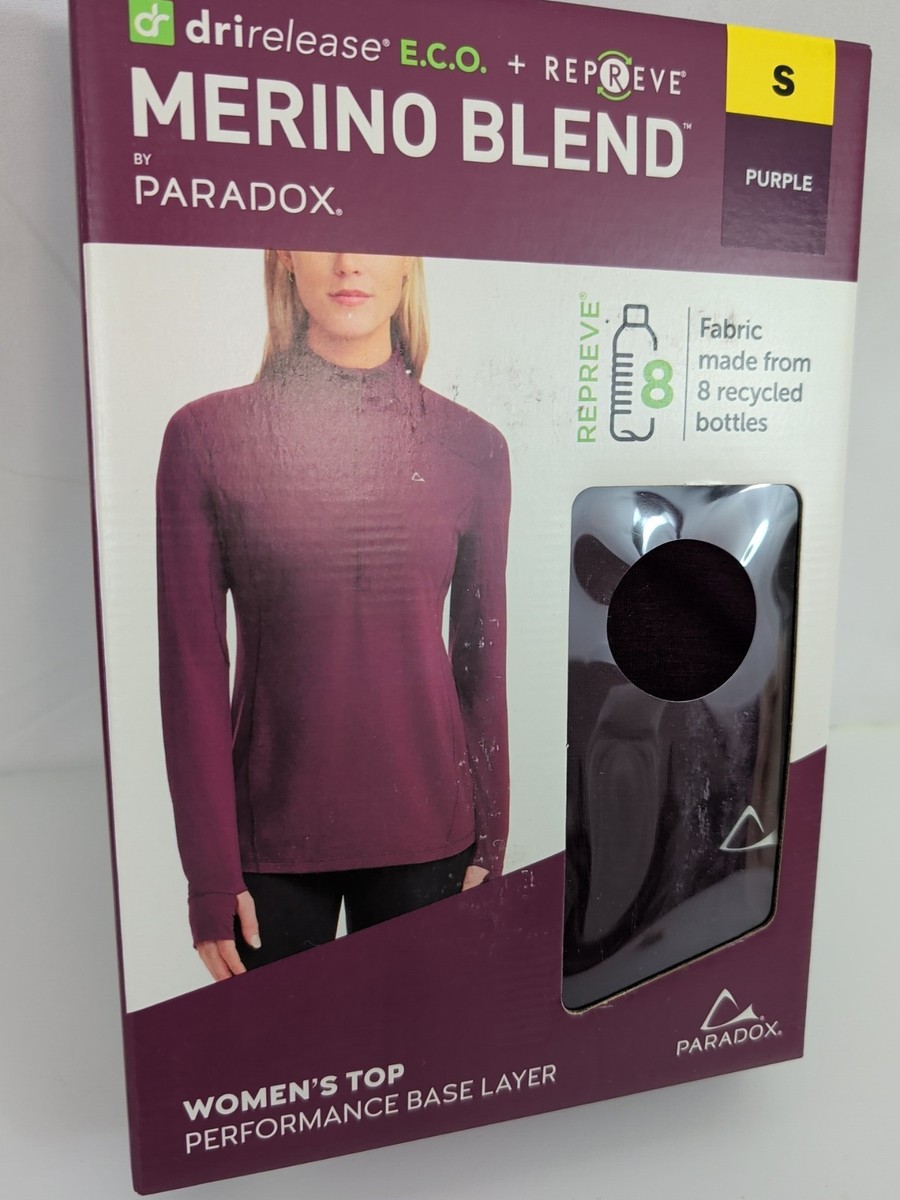 New Paradox Merino Blend Womens Small Top Performance Base Layer