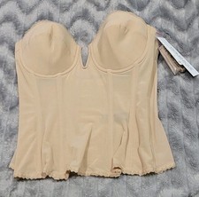 Dominique Size 38 B Light Brow Strapless Convertible Corset NWT