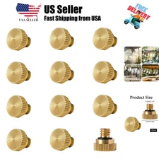 Leak-Proof 10/24 Heavy Duty Brass Misting Nozzles - Set of 12 for Summer Comfort