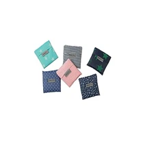 Portable Shopping Totes, Strong Polyester, Pocket Design & 6 Pack Value