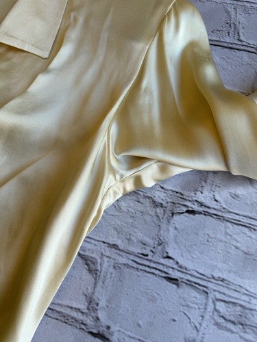 True Vintage 1980's Ivory Blouse 100% Silk Anne Klein ll Size 4 Petite Cufflinks - Picture 18 of 22