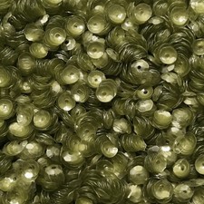 5mm Cup Sequins Green Apple Transparent Glossy Matte Duo Reversible Made in USA
