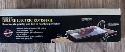 Electric Rotisserie Char-Broil Motorized Spit For Gas Grill Complete Set 4184727