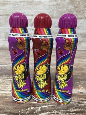 Bingo Daubers- Dab O Ink 3oz- Purple And Ruby Red -  Set of 3 Daubers