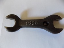 Vintage 3.75" Long Double Open End 1/2"  5/8" Offset Wrench 1893