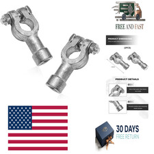 2pcs Car Battery Terminal Connectors Auto Positive Negative Top Post To Side