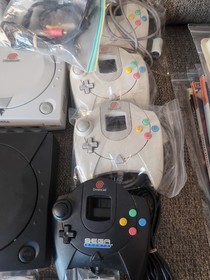 SEGA Dreamcast Bundle Lot Of 2 Consoles,Black,White,Mem Cards,Controllers Games